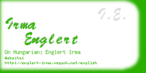 irma englert business card